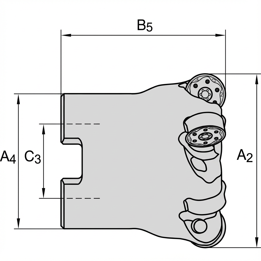 Schiță tehnică a Acu-Jet Double6 Arbor