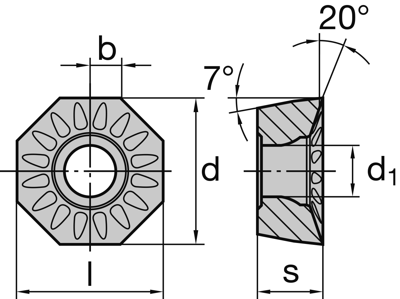 Technical scetch of OCKX0505AD-TR