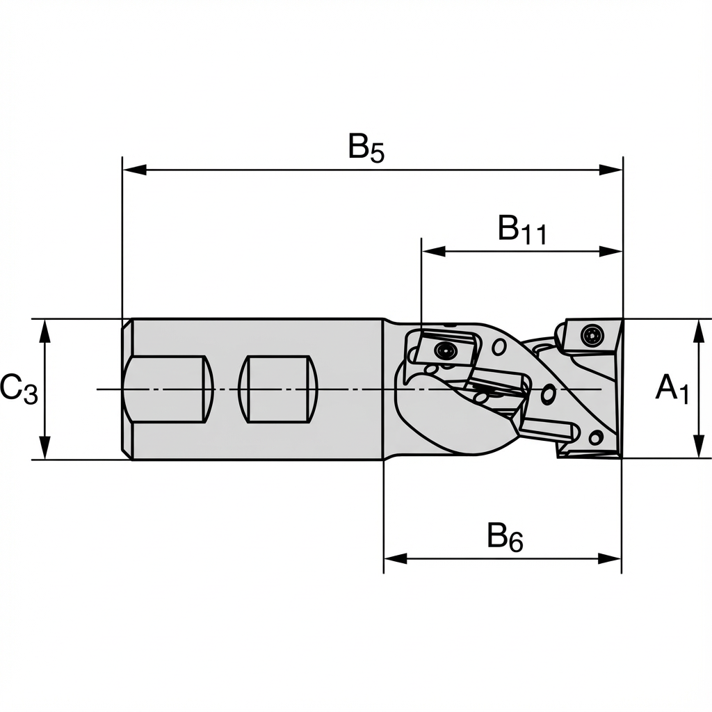 Teknisk skisse av Univex Shank Helical
