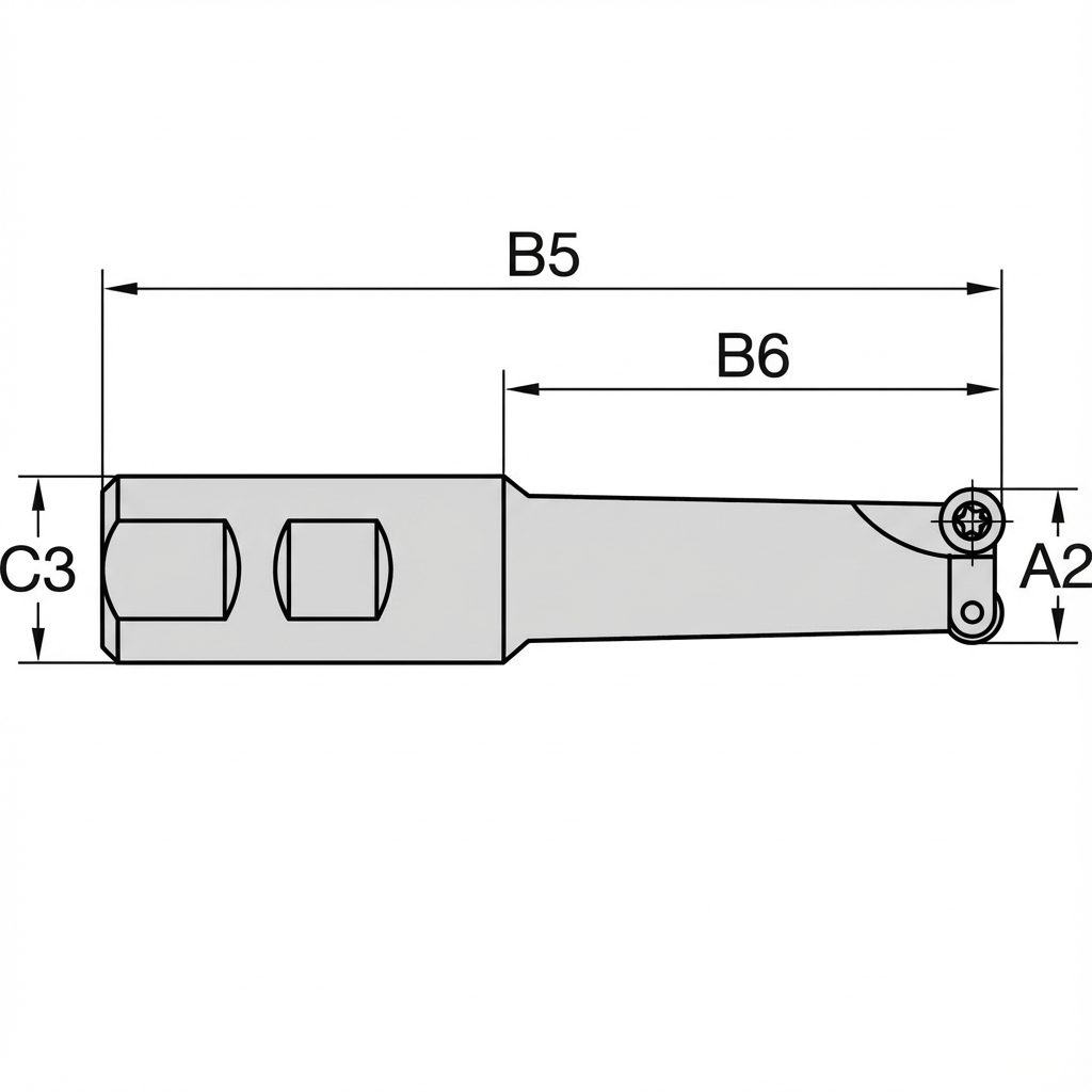 Teknisk skitse af ACU-Jet Shank