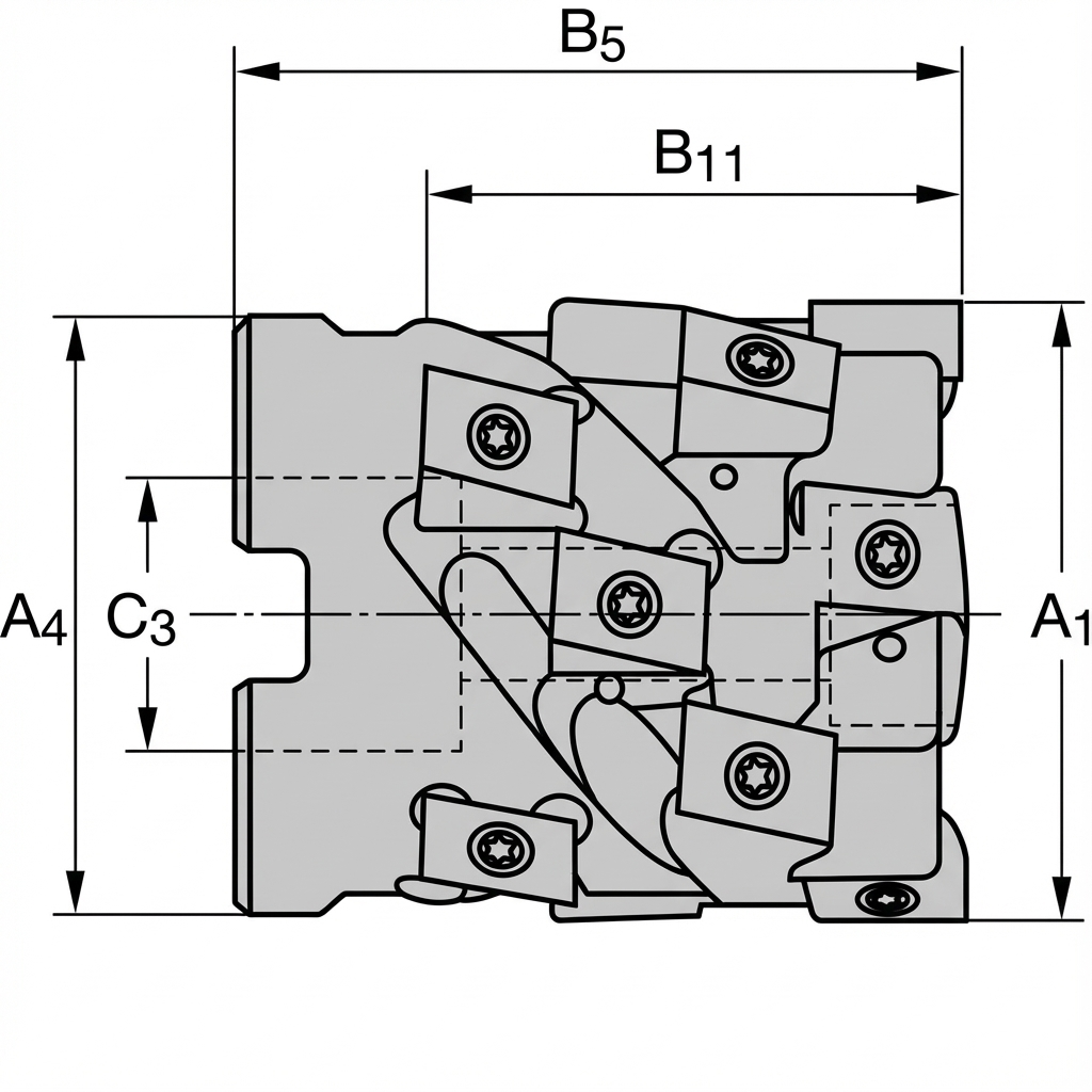 Teknisk skisse av MultiEdge T90 PRO4 Helical