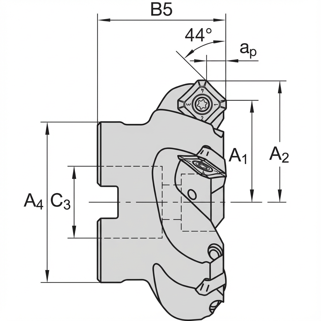 Teknisk skisse av MultiFace H45 PRO4