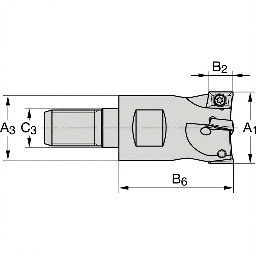 Teknisk skisse av Univex Screw-On
